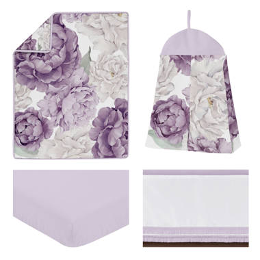 Lavender floral outlet crib bedding